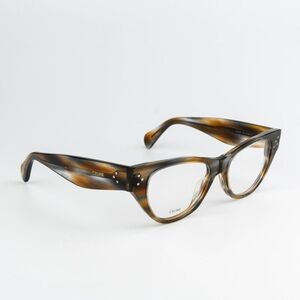 NEW Celine CL50040I 055 Striped Blue Brown Havana Women Cat Eye Eyeglasses